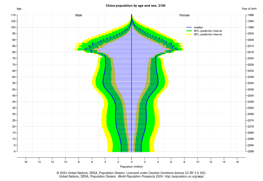 China Population Pyramid, 2100